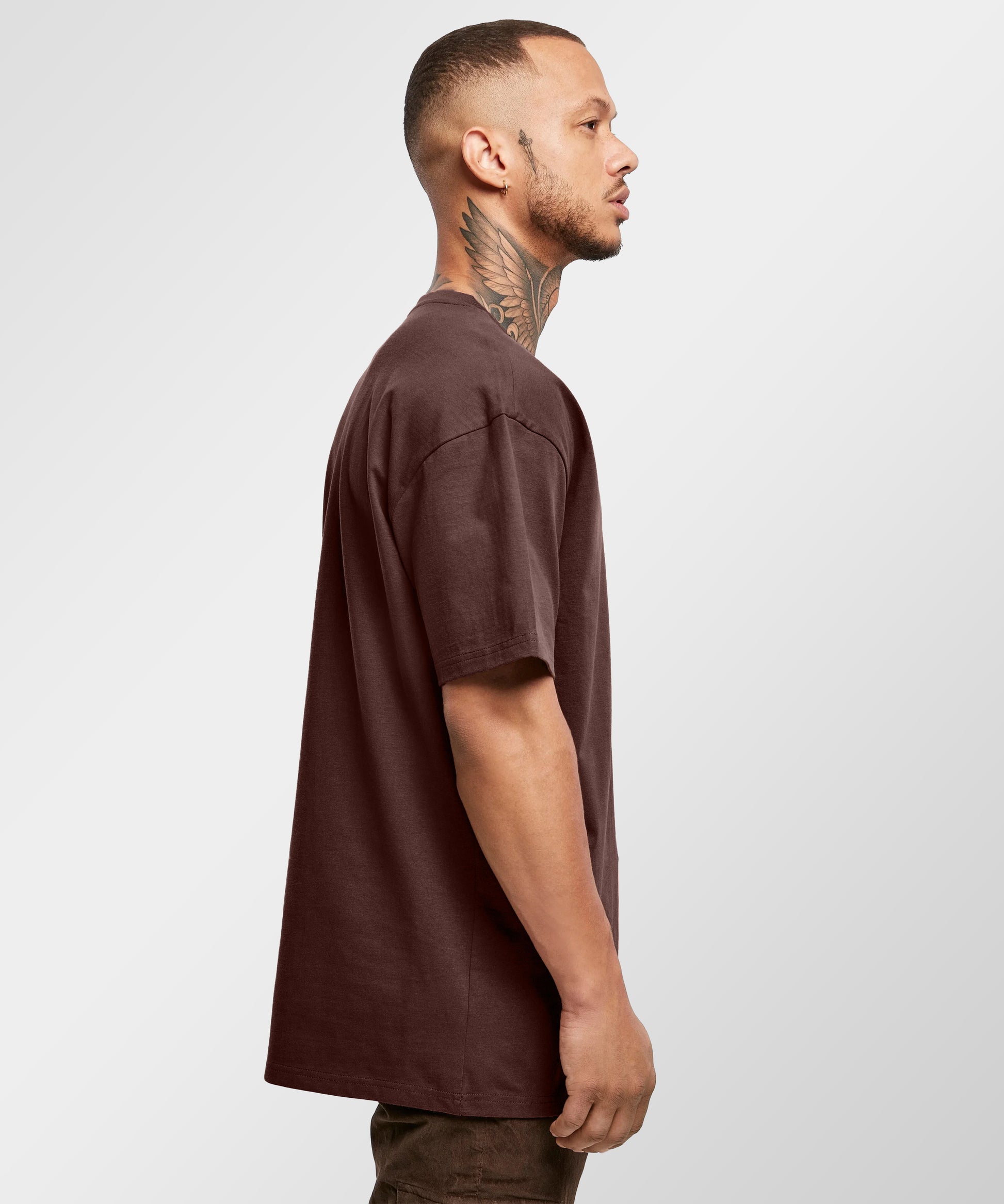 J&JP Men Oversized T-Shirt Karna Printed- Brown