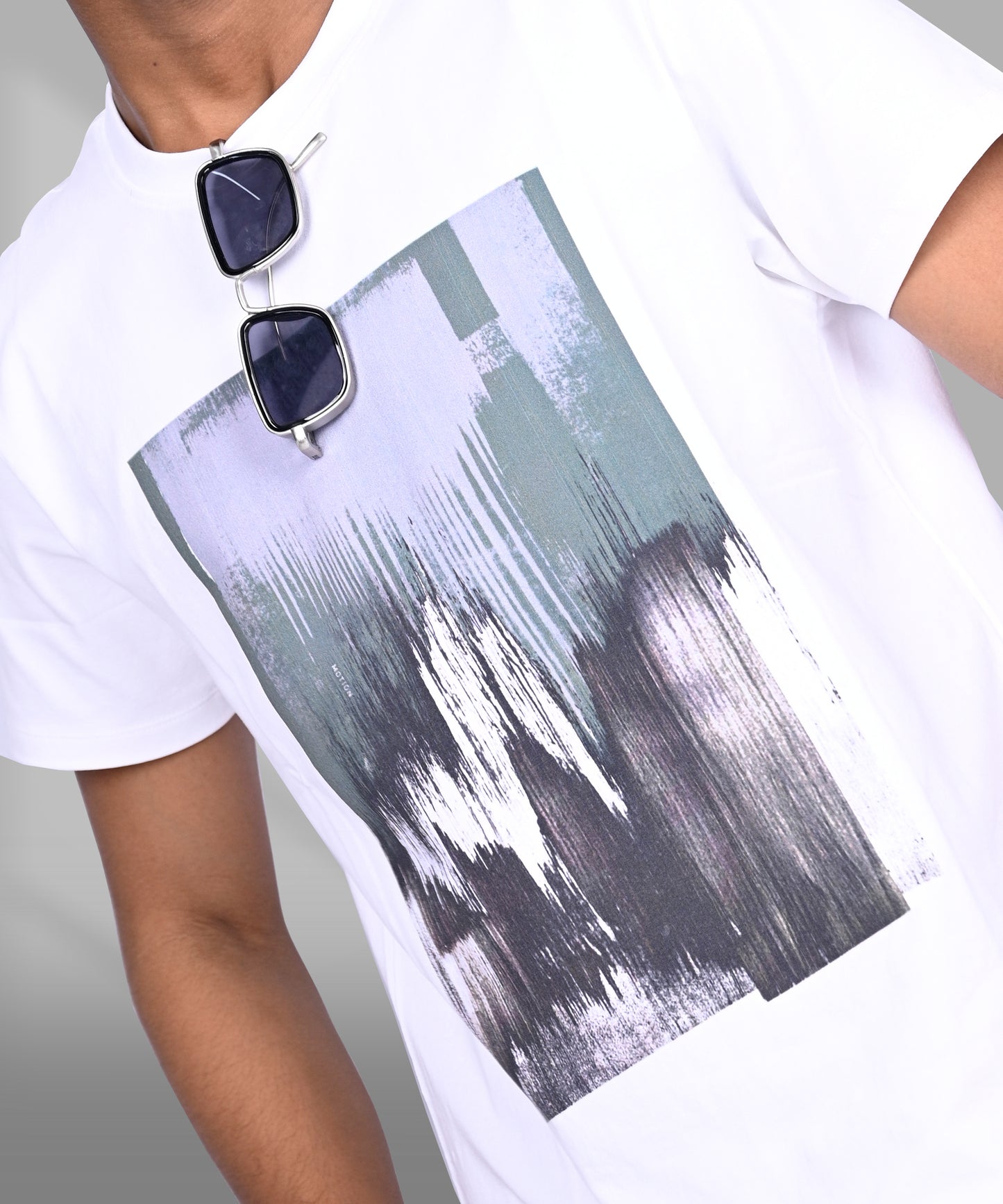 J&JP Men's Graphic Prined Half sleeve Tshirt-White