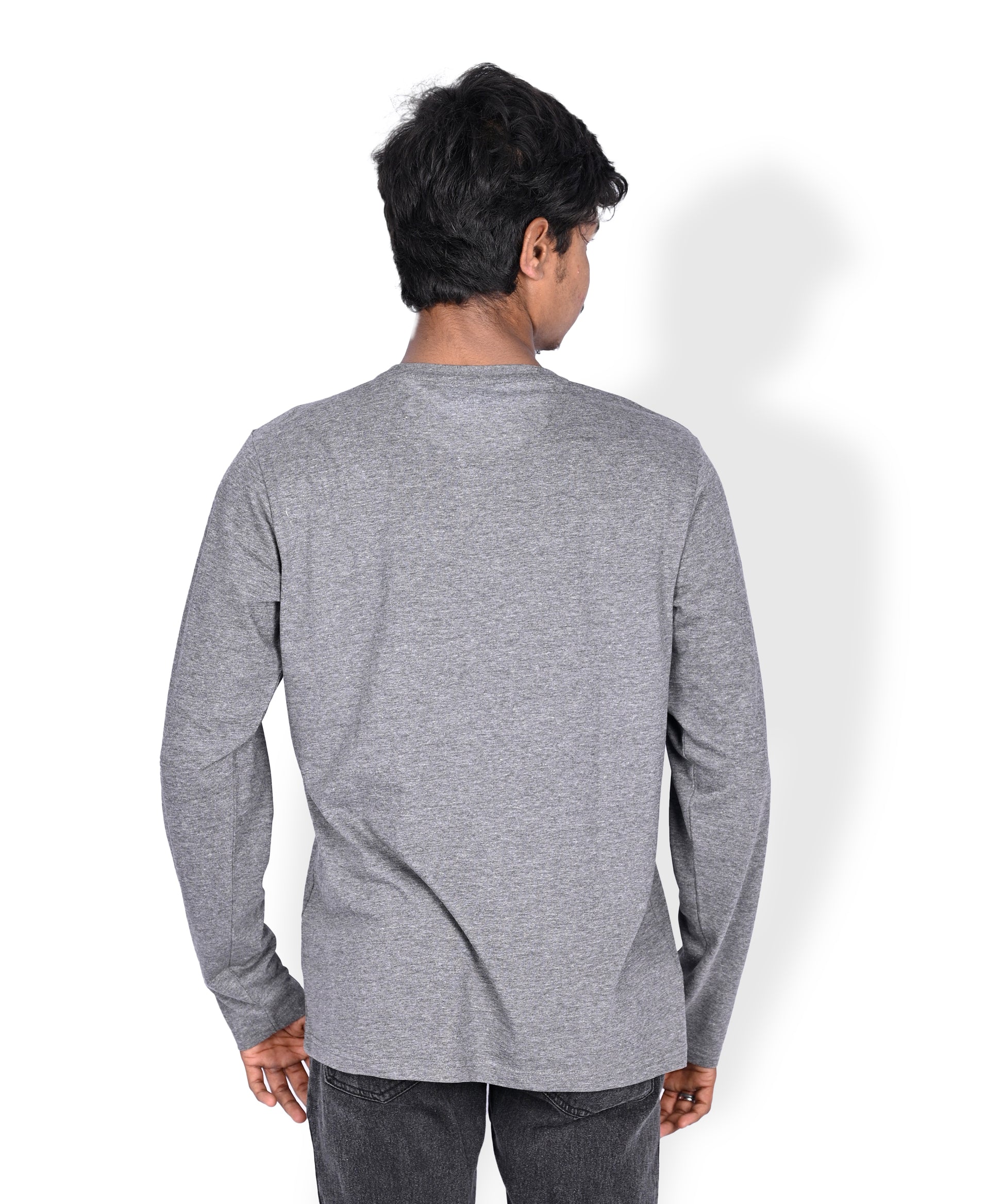 J&JP Solid Full sleeve charocal Tshirt