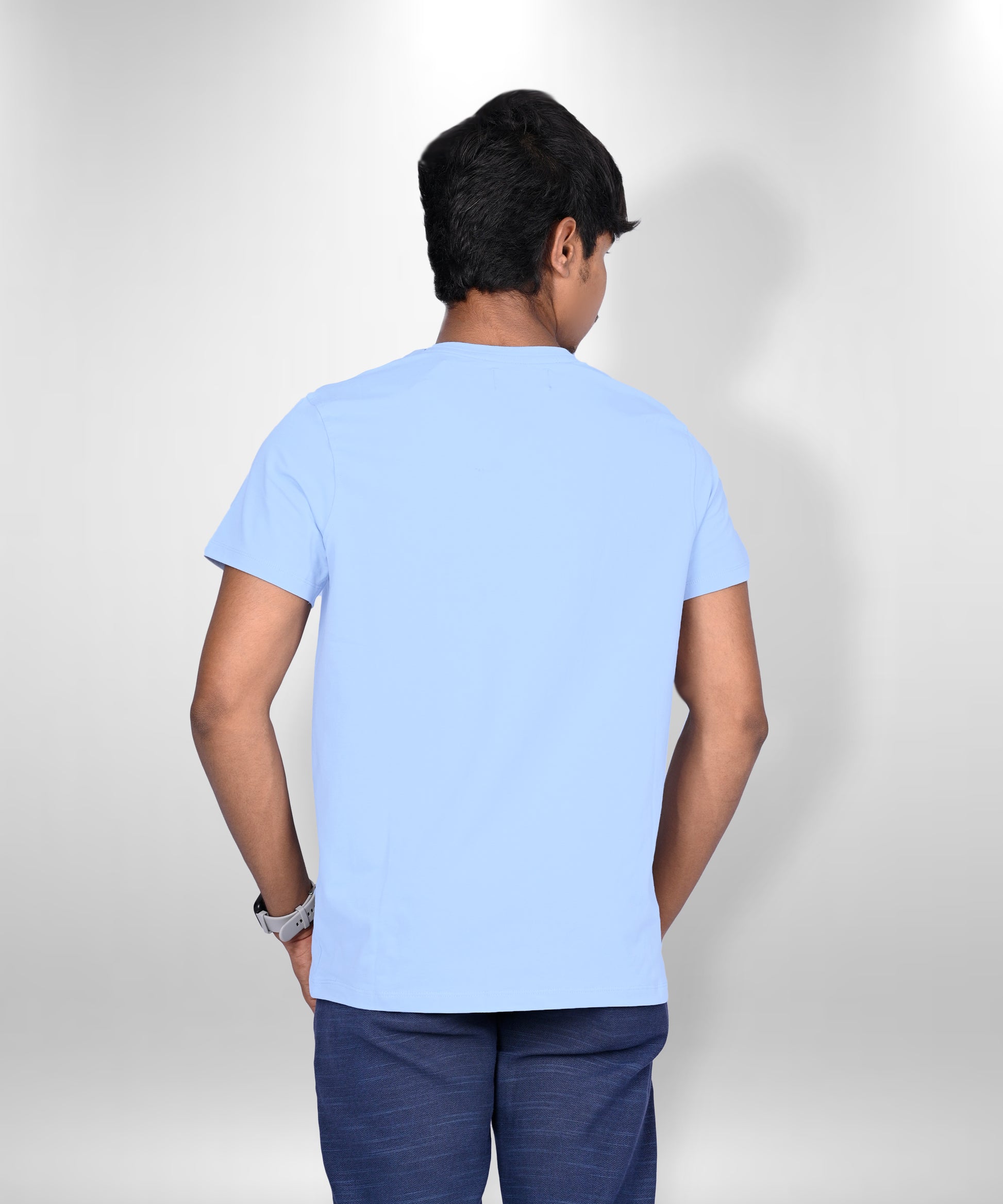 J&JP Men's Graphic Prined Half sleeve Tshirt-Blue