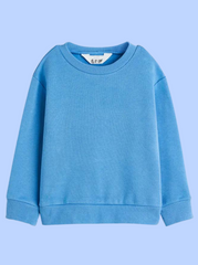 Kids Unisex Blue Full Sleeve Sweatshirt