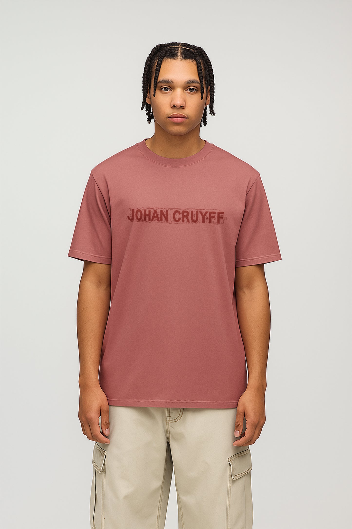 Johan Cruyff printed T-shirt-Rose gold
