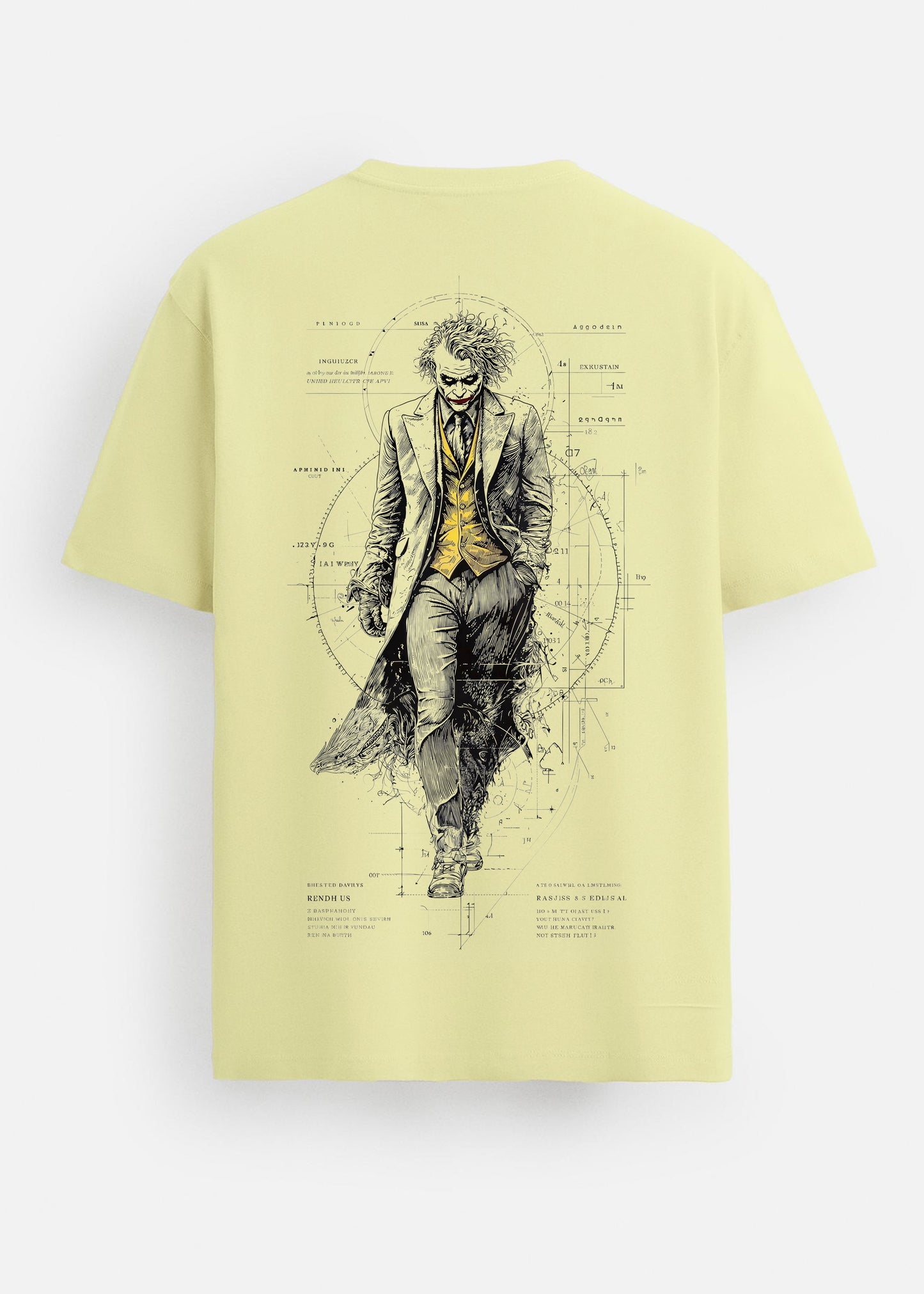 Joker T-Shirt for Men – GOAT Series Iconic Back Graphic Printed Lemon Yellow Tee