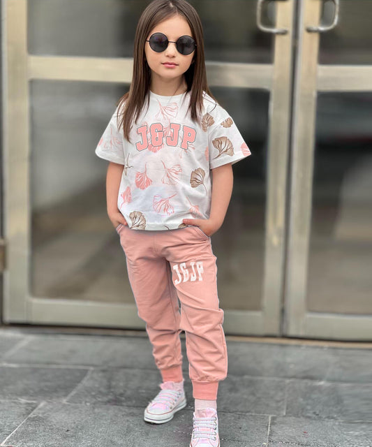 Kids-Girls- Set-Peach