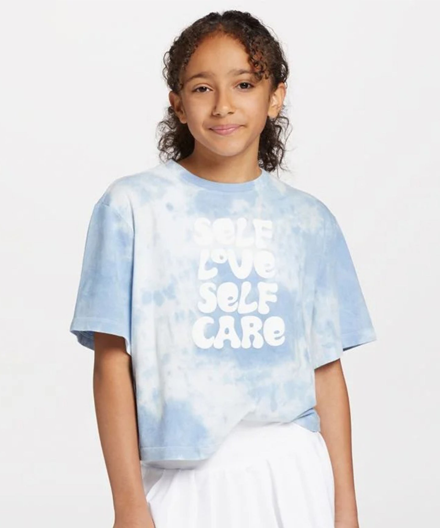 J&JP Girls Self Love Self Care Tie-Dye T-Shirt Casual Comfort Tee