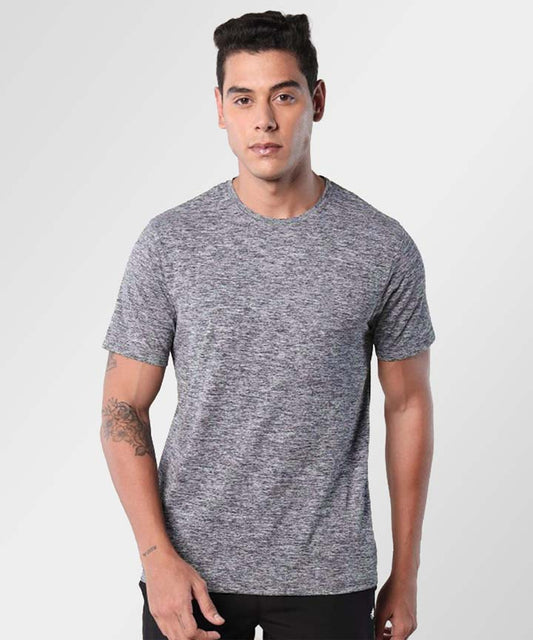 J&JP Texture Printed Dark Grey Tshirt
