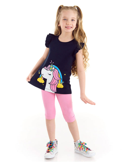 J&JP Kids Girls Printed T-shirt and Pant Set