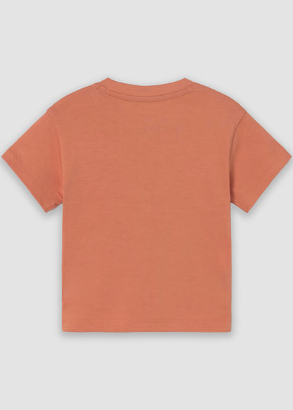 J&JP Boys Jeepzy Ride Graphic Printed Casual Orange T-Shirt