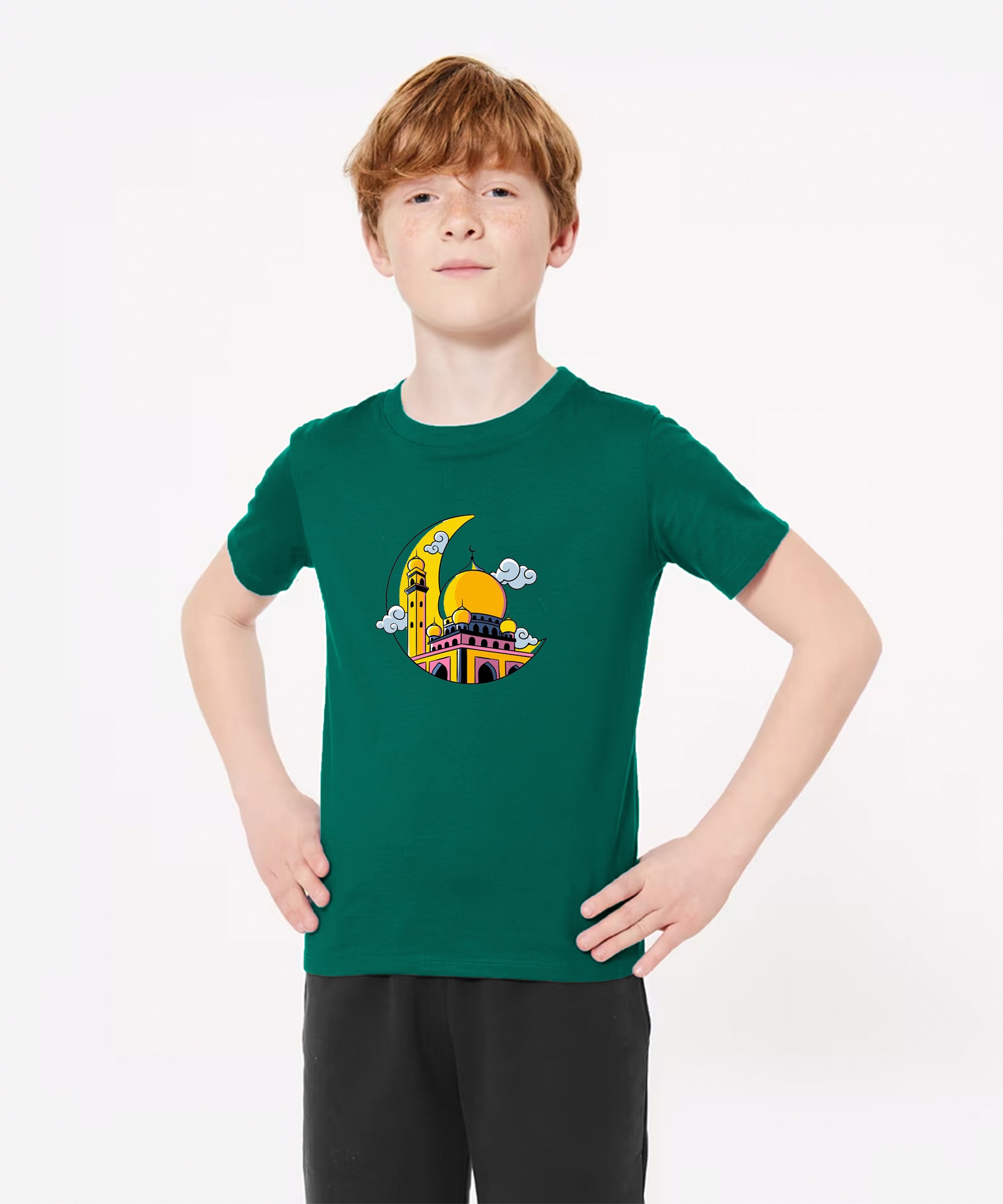 Kids Unisex Ramzan T-Shirt- Green