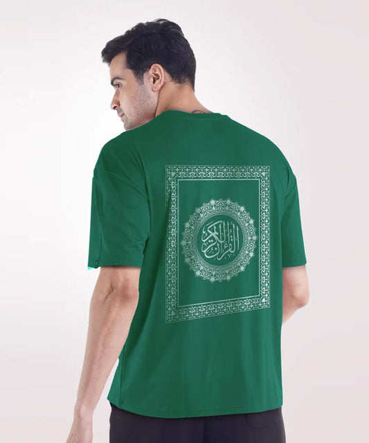 Men Ramzan Over Size T-Shirt- Green