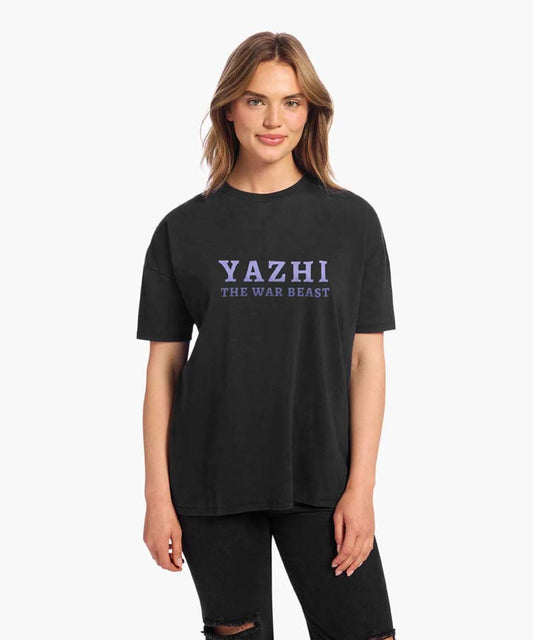 J&JP Women Yazhi The War Beast Oversized T-Shirt -Black