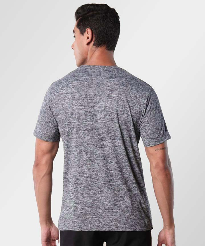 J&JP Texture Printed Dark Grey Tshirt