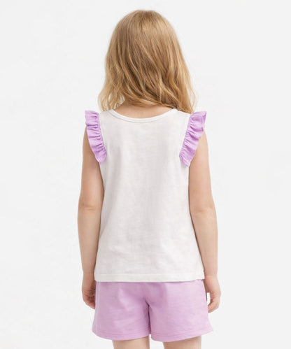 J&JP Girls Parrot Graphic Printed T-Shirt with Shorts Set