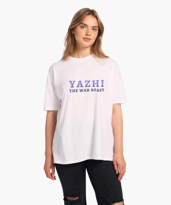 J&JP Women Yazhi The War Beast Oversized T-Shirt -White