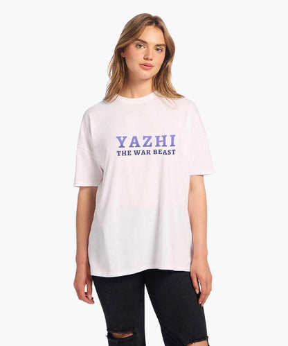 J&JP Women Yazhi The War Beast Oversized T-Shirt -White