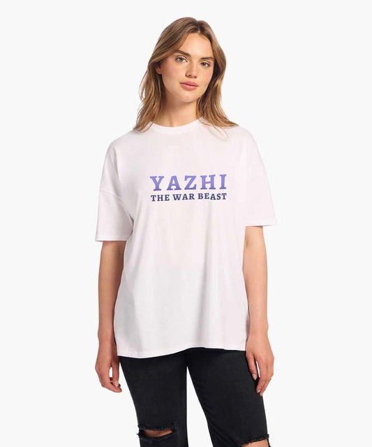 J&JP Women Yazhi The War Beast Oversized T-Shirt -White