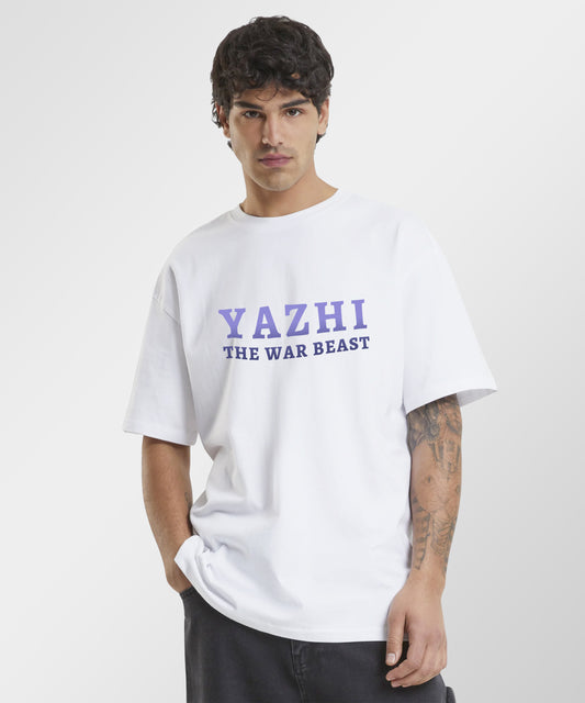 J&JP Yazhi The War Beast Men Oversized T-Shirt - White