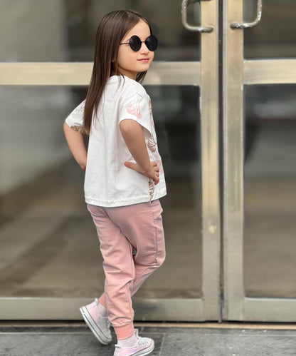 Kids-Girls- Set-Peach