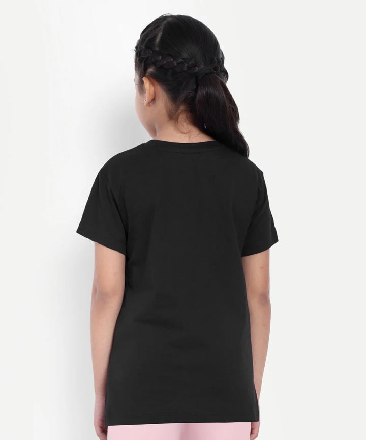 Kids Girls Bismillah T-Shirt- Black