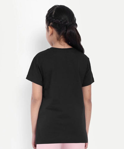 Kids Girls Bismillah T-Shirt- Black