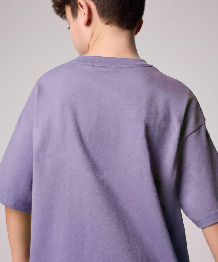 J&JP Indrajit Printed Boys Oversized T-Shirt- Purple