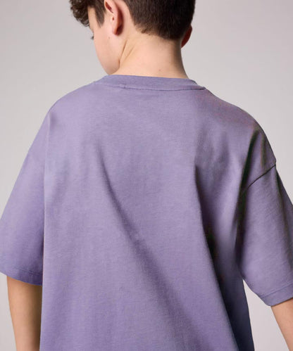 J&JP Indrajit Printed Boys Oversized T-Shirt- Purple