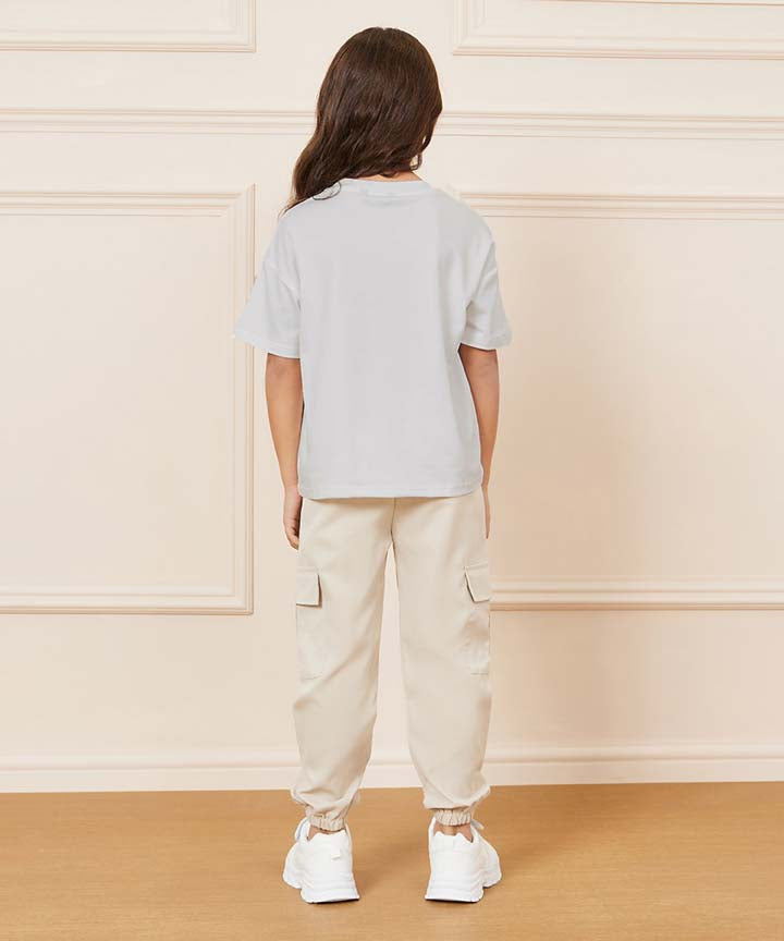 Aathichudi Tamil T-Shirt forGirls Oversized- Grey