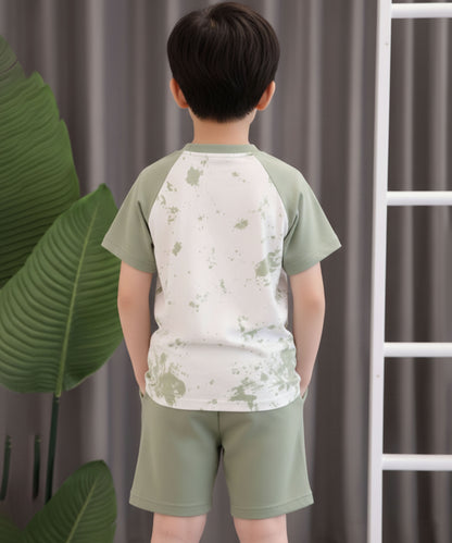 J&JP Boys Number 7 Graphic Printed T-Shirt and Shorts Set