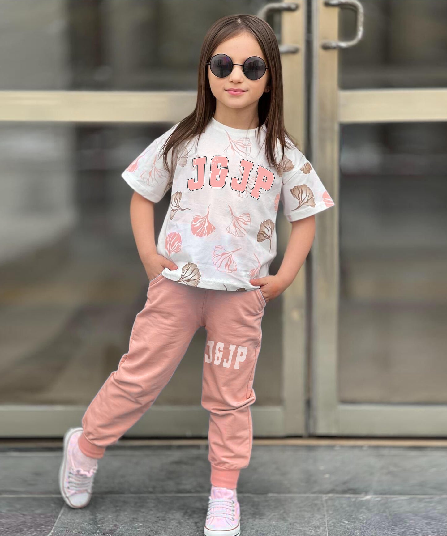 Kids-Girls- Set-Peach