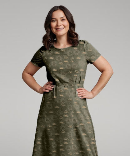 Women Cotton Maxi-Olive Green