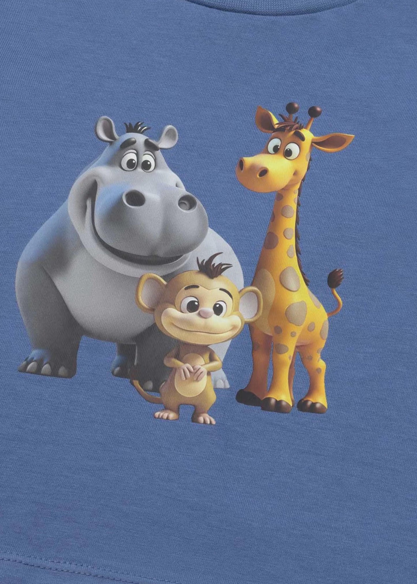J&JP Boys Animal Graphic Printed Casual Blue T-Shirt