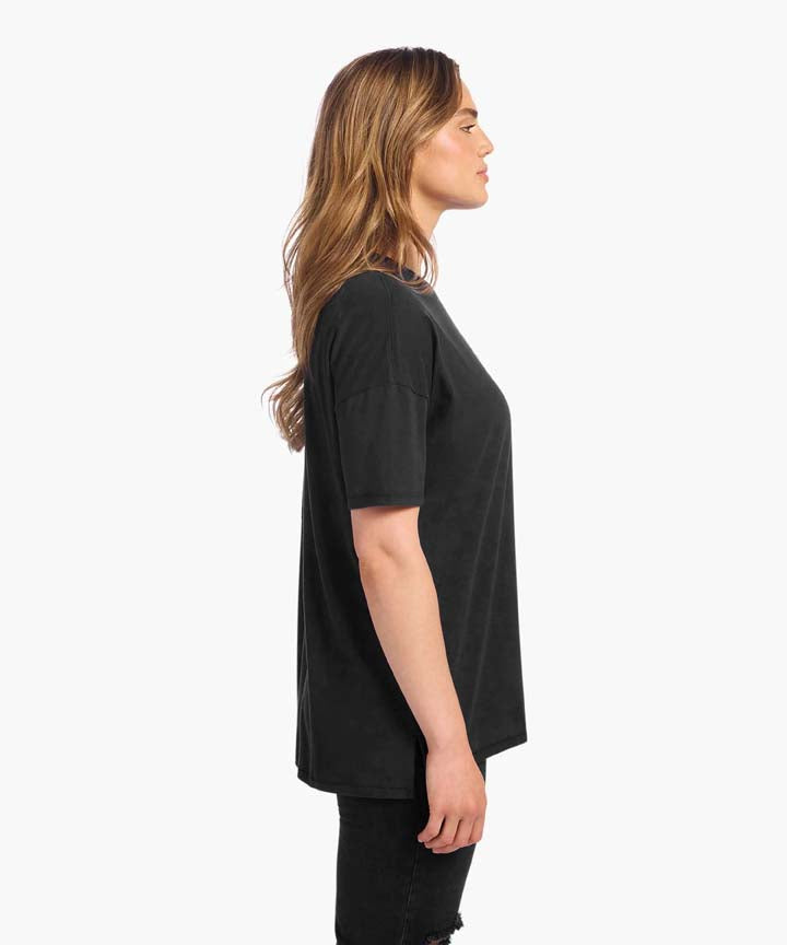 J&JP Women Yazhi Printed Oversized T-Shirt -Black
