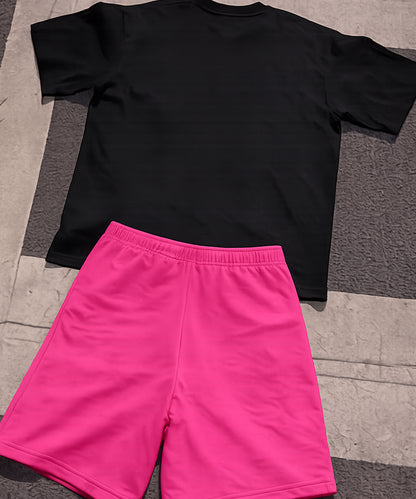 J&JP Girls Graphic Printed T-Shirt and Shorts Set