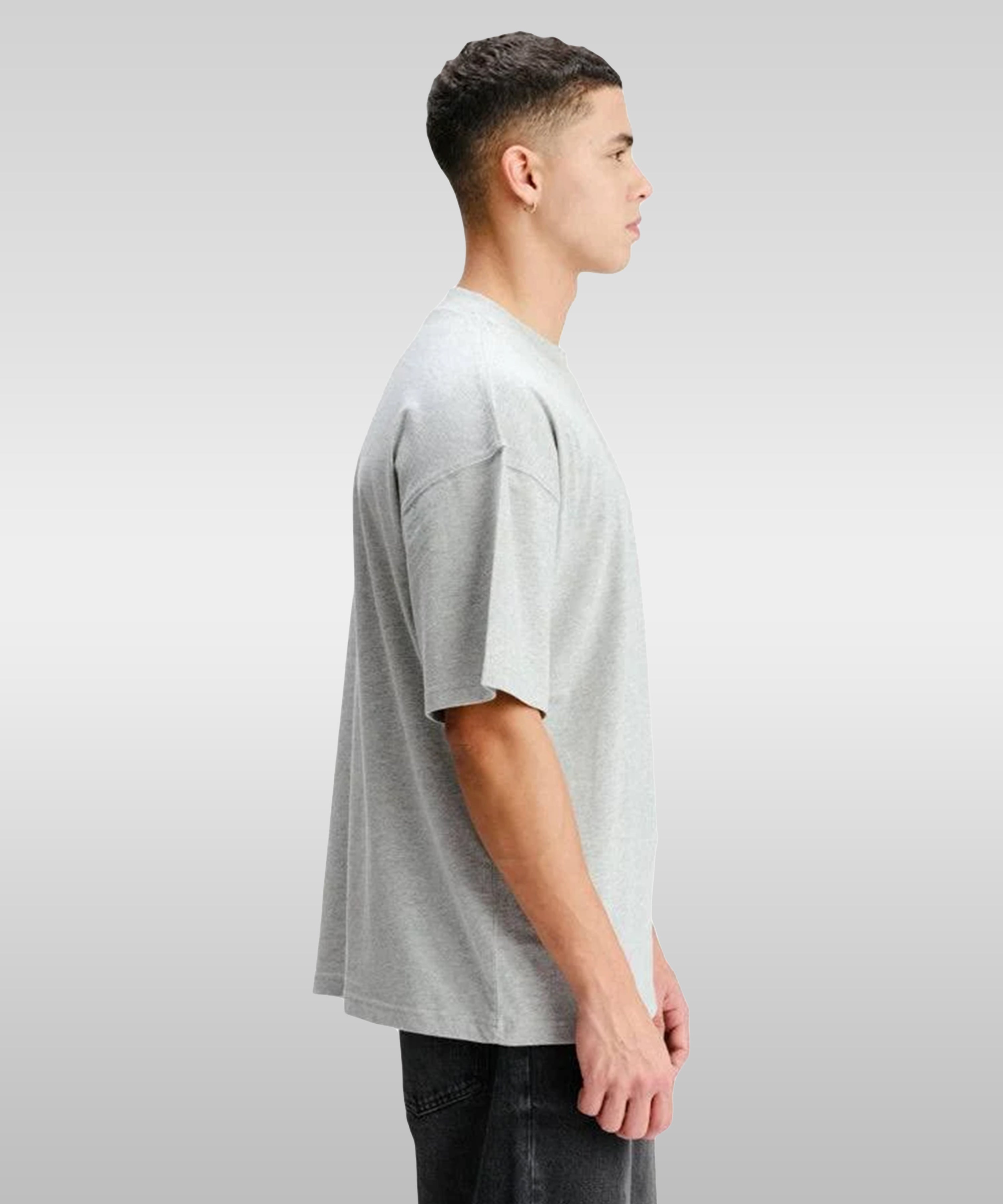 J&JP Men Oversized Back Printed T-Shirt-Grey, J&JP, Buy Now