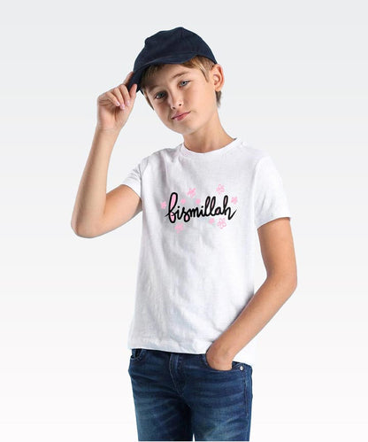 Kids Boys Ramzan T-Shirt-White