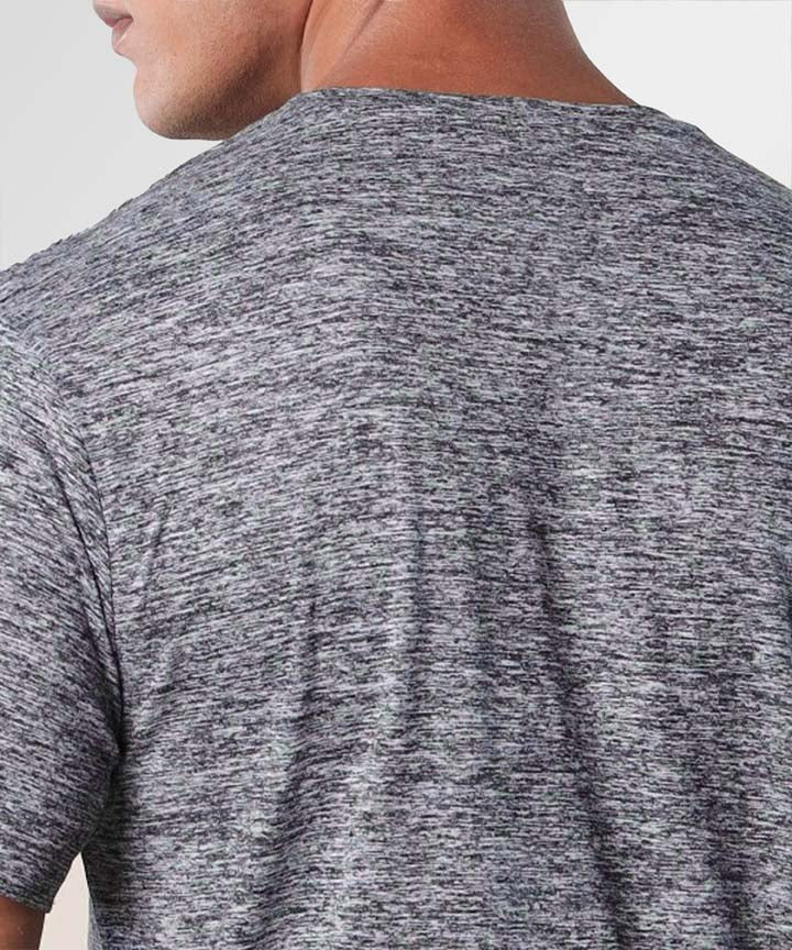 J&JP Texture Printed Dark Grey Tshirt
