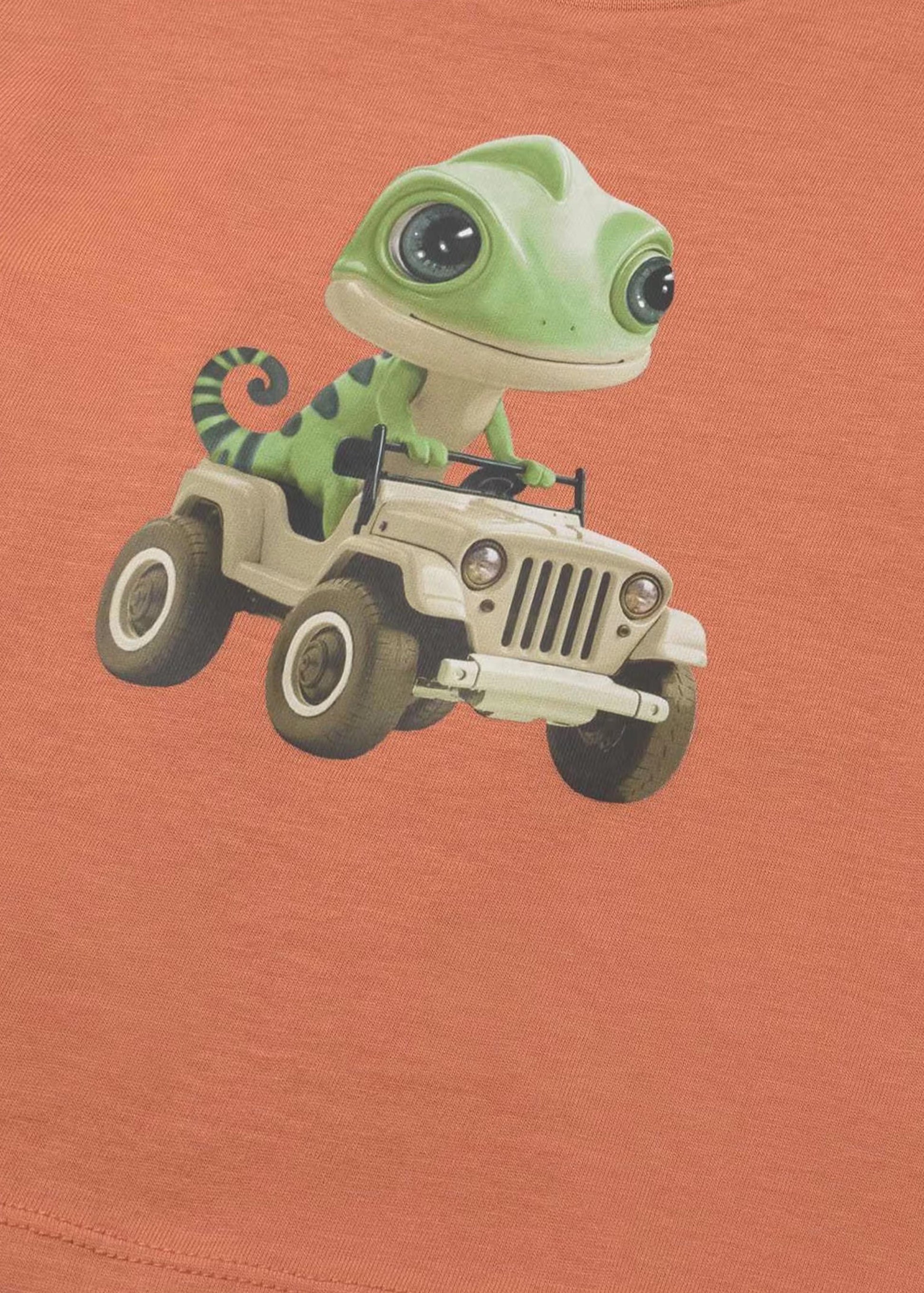 J&JP Boys Jeepzy Ride Graphic Printed Casual Orange T-Shirt