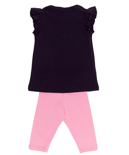 J&JP Kids Girls Printed T-shirt and Pant Set