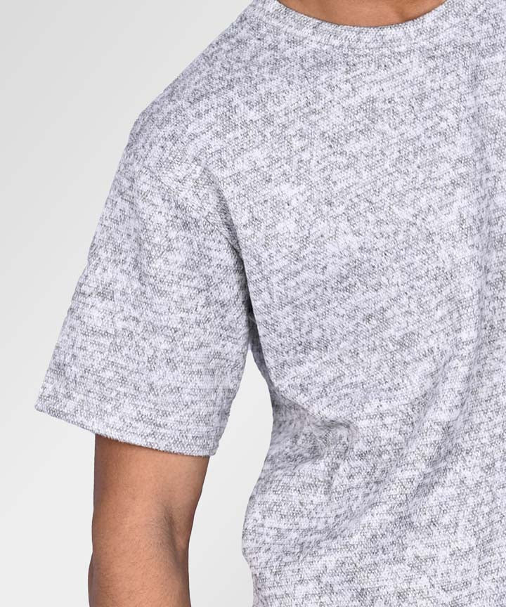 J&JP Texture Printed grey tshirt