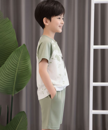 J&JP Boys Number 7 Graphic Printed T-Shirt and Shorts Set