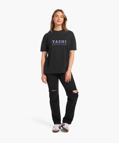 J&JP Women Yazhi The War Beast Oversized T-Shirt -Black