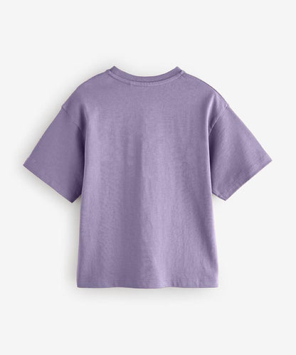 J&JP Indrajit Printed Boys Oversized T-Shirt- Purple
