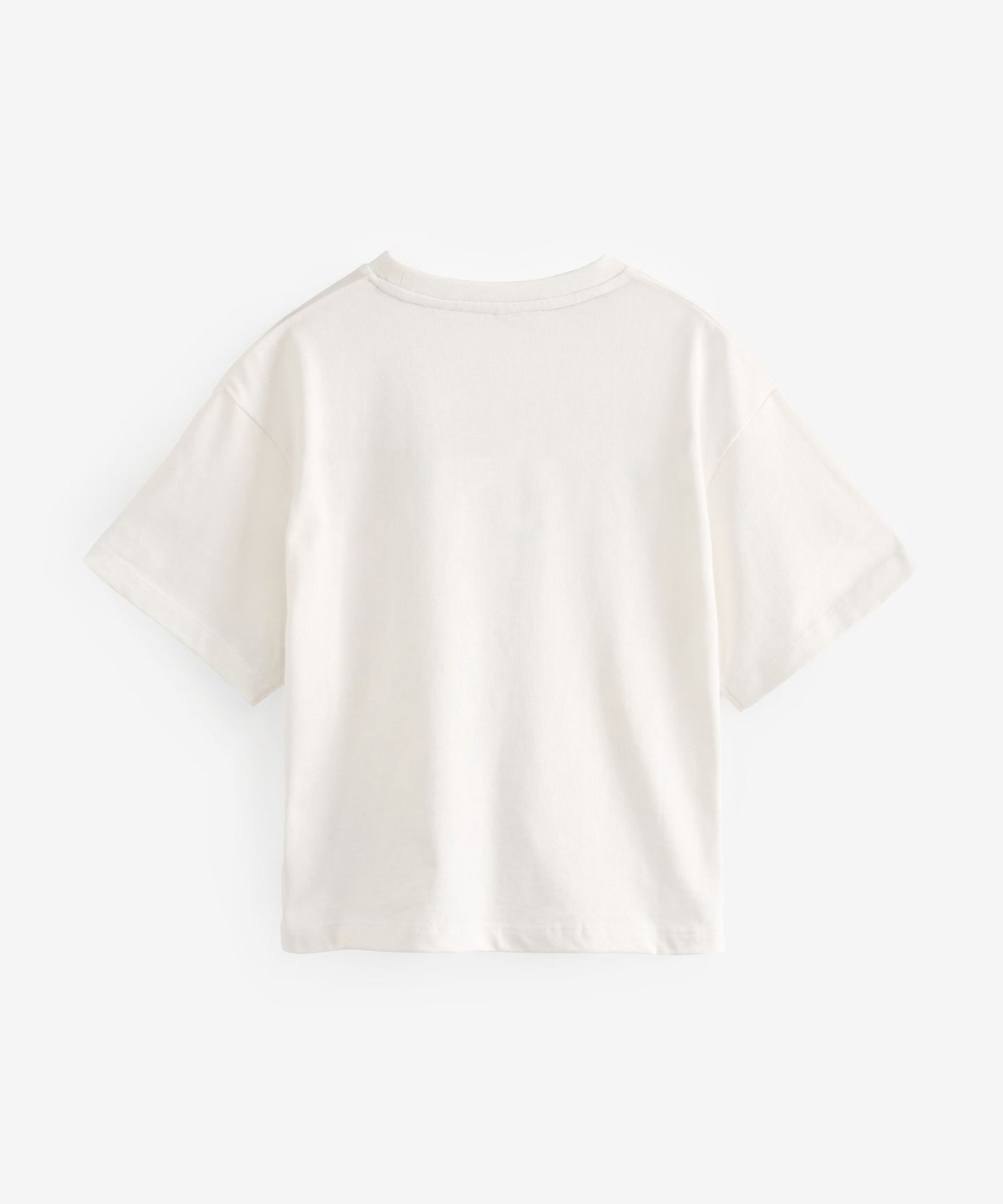 J&JP Bhima Sena Printed Girls Oversized T-Shirt- White
