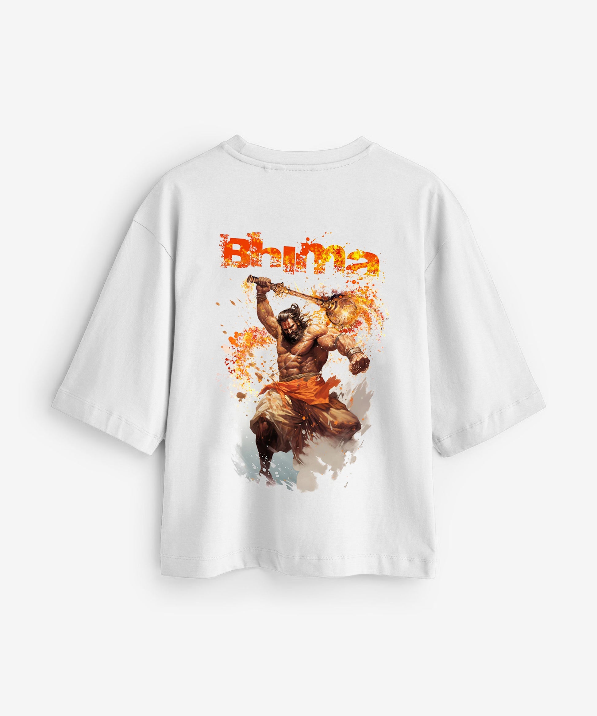 J&JP Women Oversized T-Shirt Bhima Printed -White
