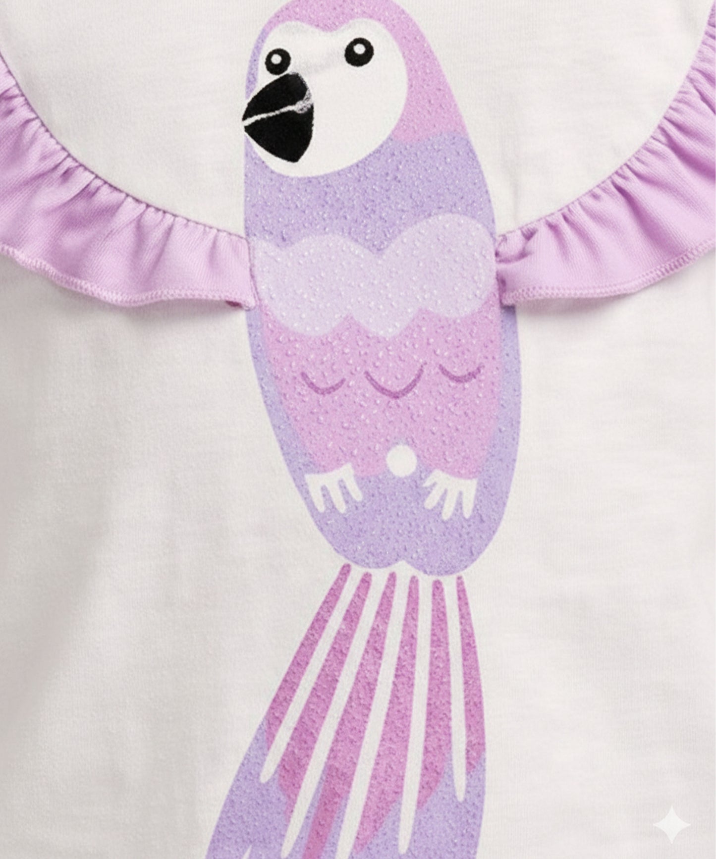 J&JP Girls Parrot Graphic Printed T-Shirt with Shorts Set