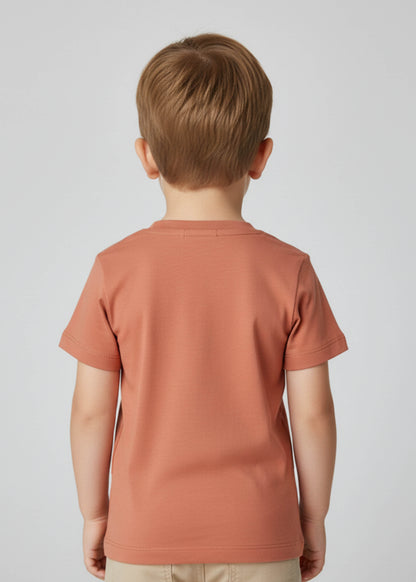 J&JP Boys Jeepzy Ride Graphic Printed Casual Orange T-Shirt