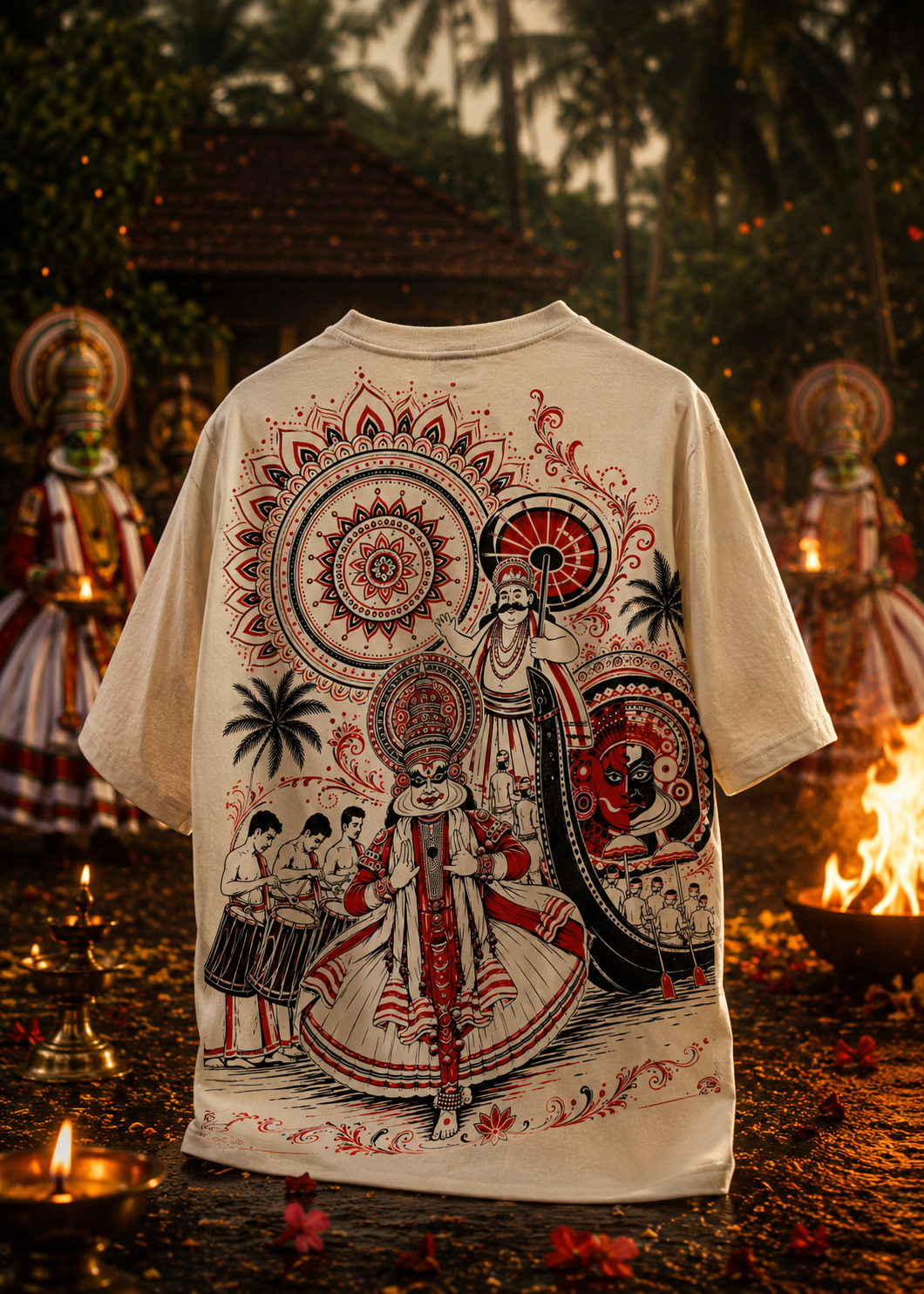 Onaparvam Oversized T-Shirt – Kerala Onam Heritage Edition | J&JP