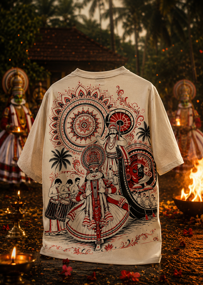 Onaparvam Oversized T-Shirt – Kerala Onam Heritage Edition | J&JP