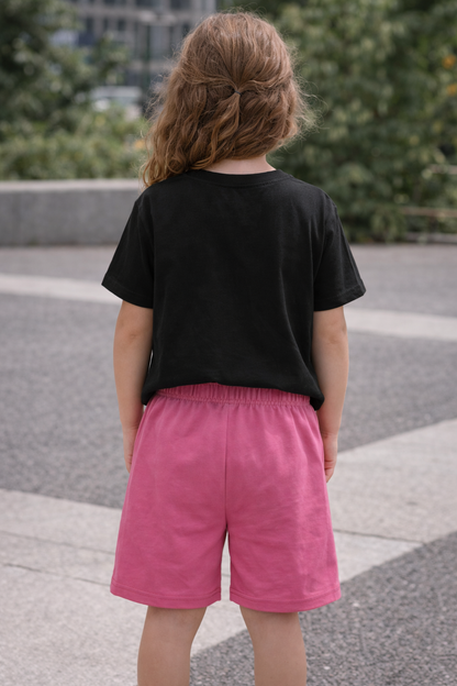 J&JP Girls Graphic Printed T-Shirt and Shorts Set