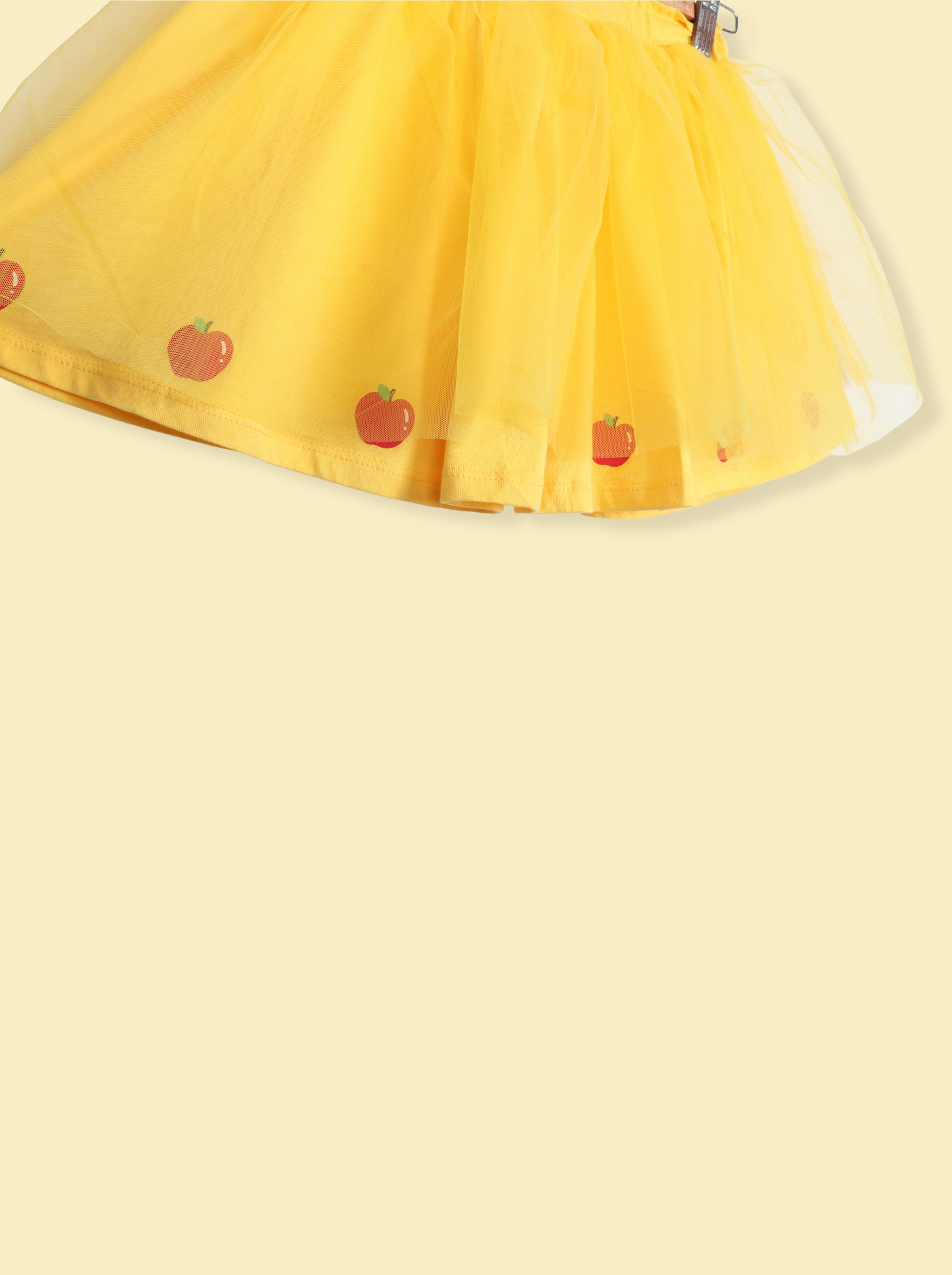Kids Girls Yellow Solid Tutu Skirt